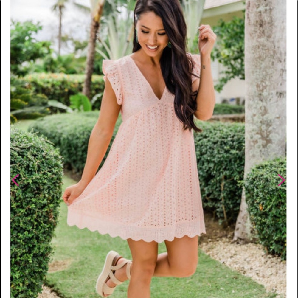 You Found My Heart Blush Lace Romper
